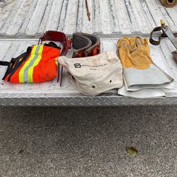 Bashlin Climbing Equipment Gaffs Safety Vest Gloves 