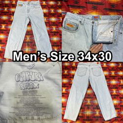 Empyre Jeans Men’s 34x30 Blue Straight Relaxed Fit Grunge Skateboard