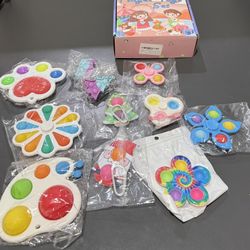 Brand new 11 PCS Christmas Sensory Fidget Toy Set – Push Bubble Pop Fidget Toys for Kids and Adults (Multicolor)  Material: Non-toxic Silicone & ABS P