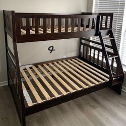 Rowe Dark Cherry Twin/full Bunk Bed// Brand New/Mattress Sold Separately,  Financing Options/bedroom Set Available 