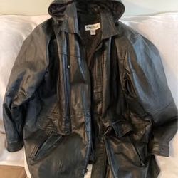 BIG MEN’S LEATHER WINTER COAT 4XL