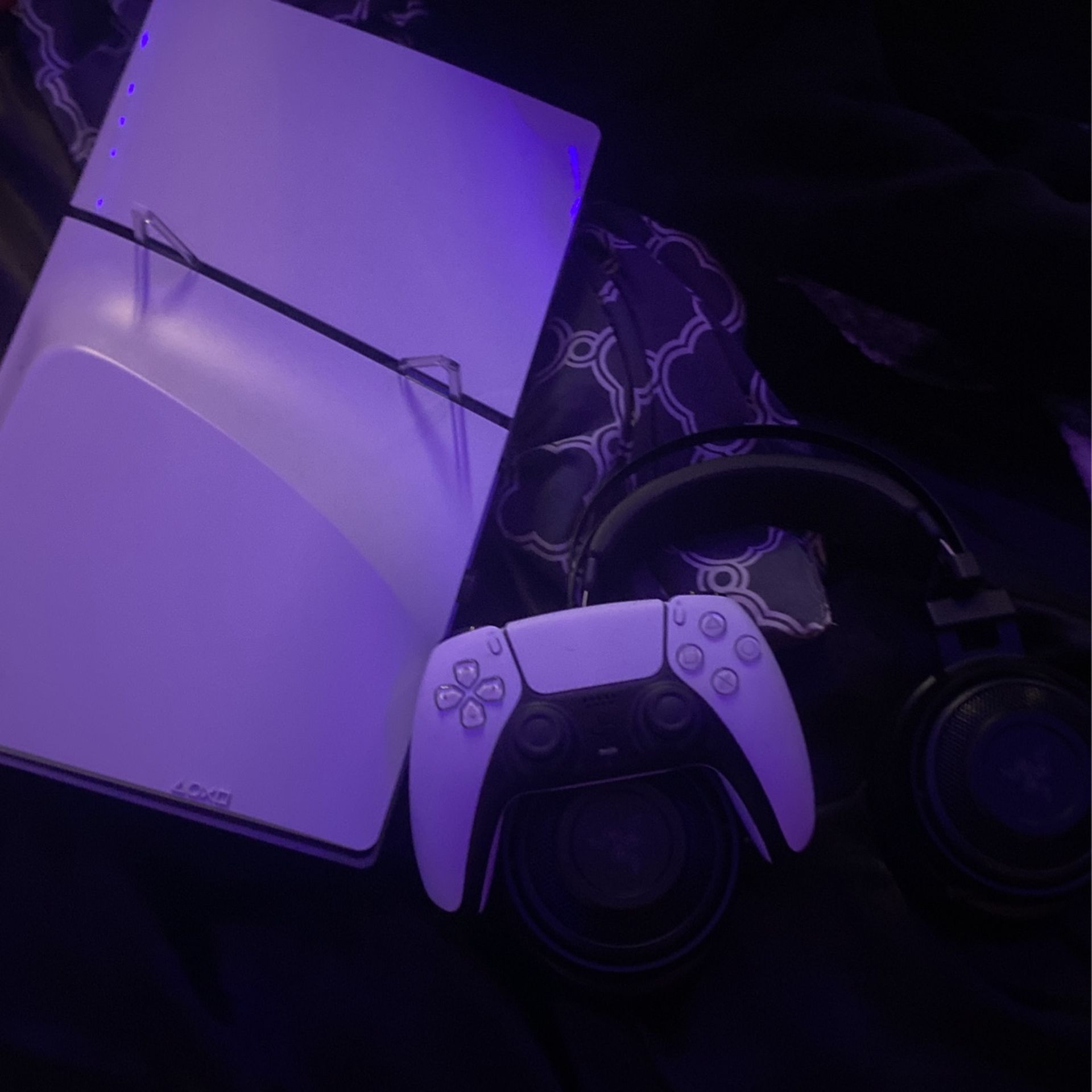 PS5 with wireless headset