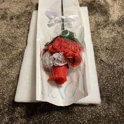 Forever Rose/Flower Bouquet, 2 Heart Shape Balloons, Lollipop 
