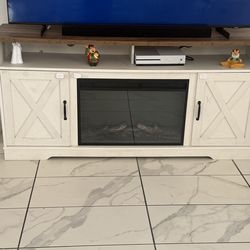 Tv stand, coffee table, and 2 side tables