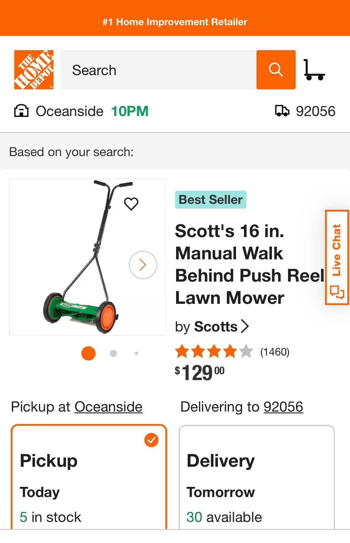 Manual Walk Push Mower