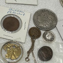 Vintage Silver Jewelry Coin's & More 