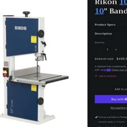 🪚 RIKON 10” Bandsaw (Model 10-305)