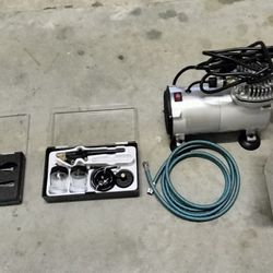 Airbrush Kit Compressor And 2guns