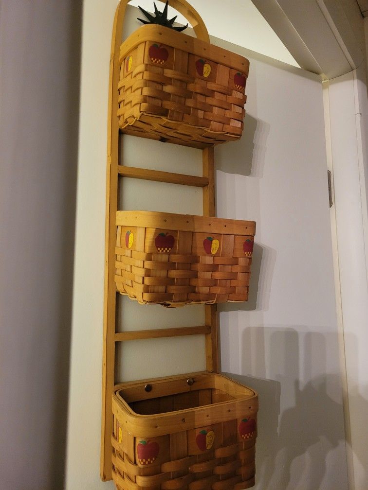 OverThe Door 3 Tier Basket Storage, great Condition See Pics for measurements details.