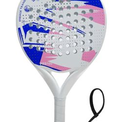 Padel Racket with EVA Memory Flex Core, Round Shape, Balanced Control Lightweight Carbon Fiber new 