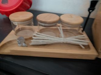 Bamboo storage box with removable tray by Blue bus