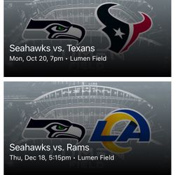 Seahawks Tickets. Prime Time Games