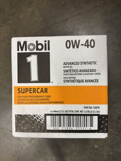 Mobil 1 Full Synthetic Supercar Motor Oil 0W-40