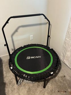BCAN Mini Fitness Trampoline with Handlebar