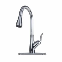 Clovis Goods 16 5/8 Inch Deck Mount Pull Down Touchless Single Handle Kitchen Faucet.
