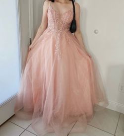 Blush Pink Prom/Gala Dress: Size Small