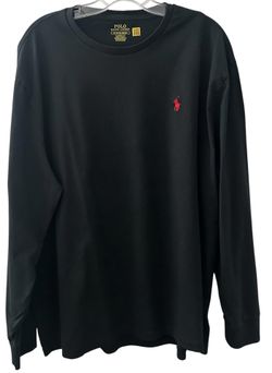Polo Ralph Lauren Black Classic Fit Long Sleeve Crew Neck Shirt Men’s Size XL