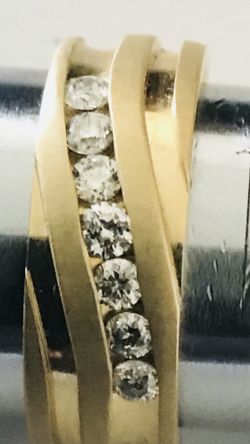 3/4 Carat t.w. Diamond Wedding Band, 14K Yellow Gold, Size 10.25 , (8.7 grams)