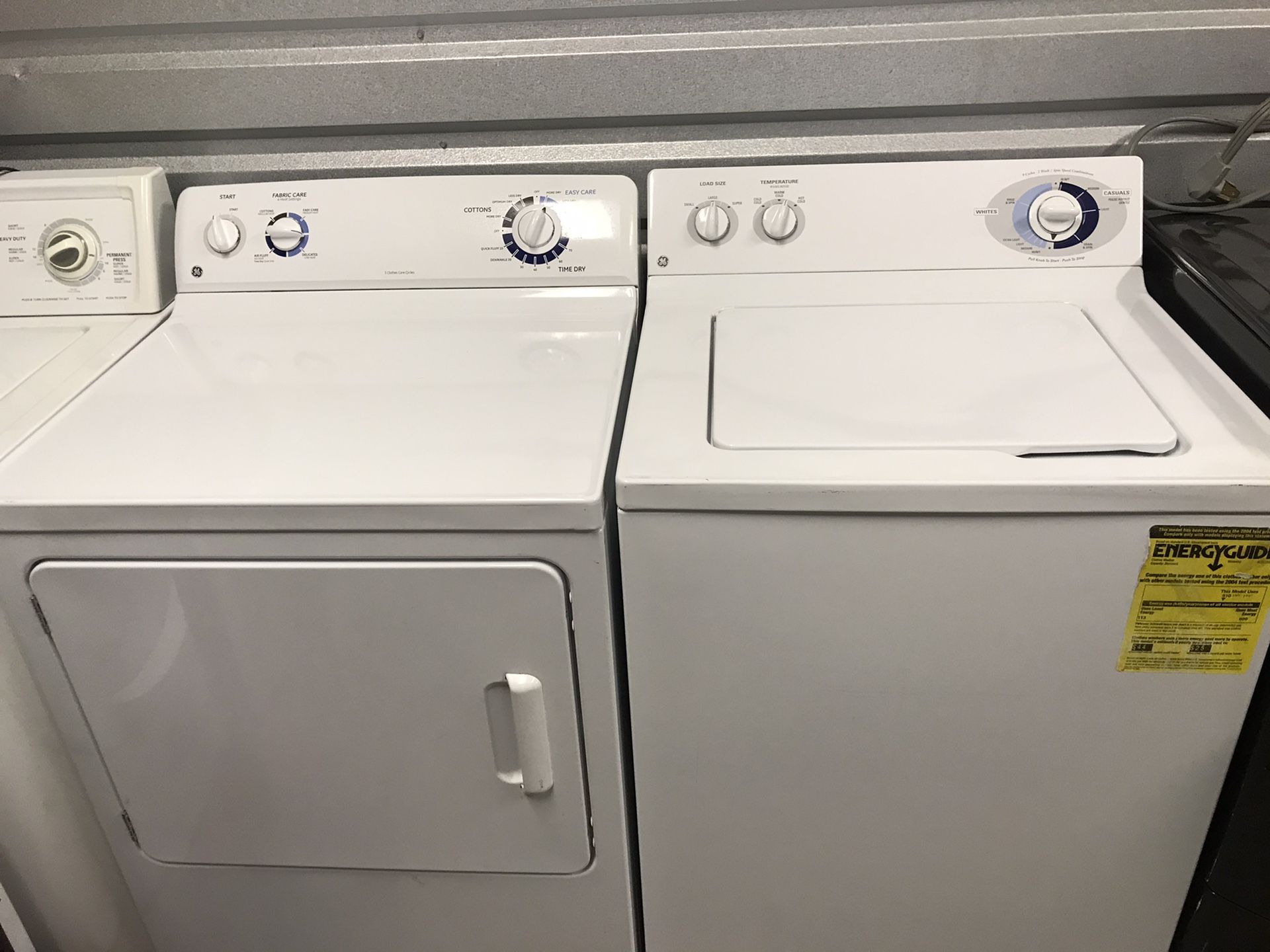 Washer and dryer GE