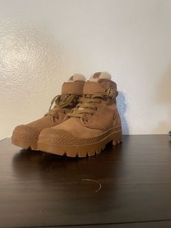 Coach Lace-Up Shearling Boots