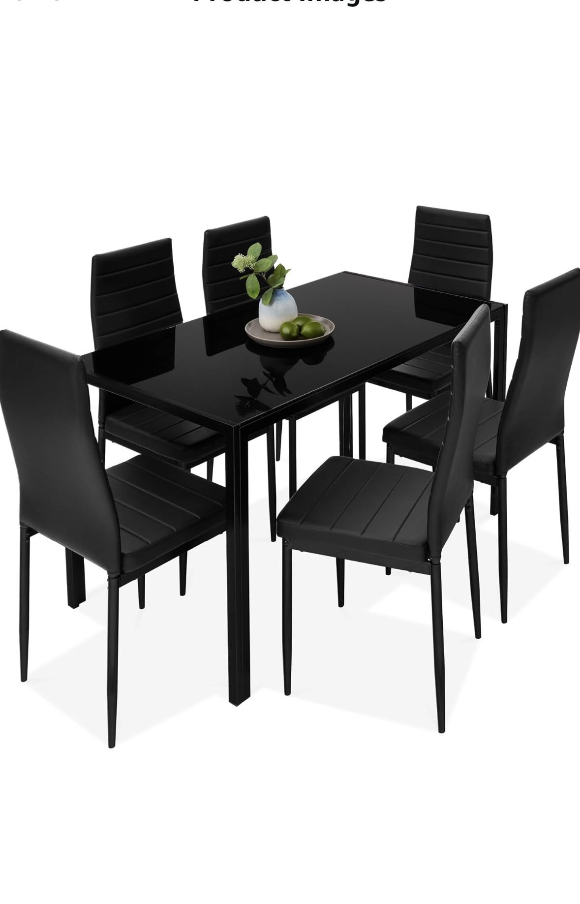 7-Piece Glass Dining Set,
