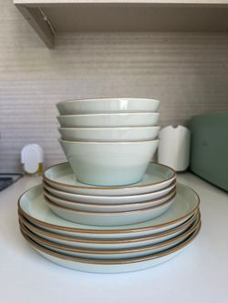 NEW - Minimalist Sage Green Stoneware Dish Set