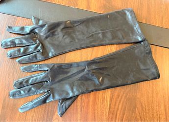 Halloween vinilo black long gloves!!