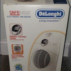 New DeLonghi SafeHeat Electronic Fan Heater