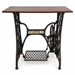 Vintage Singer Treadle Sewing Machine Table – Cast Iron Base with Wood Top
