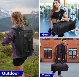 Black Convertible Duffel Backpack Bag
