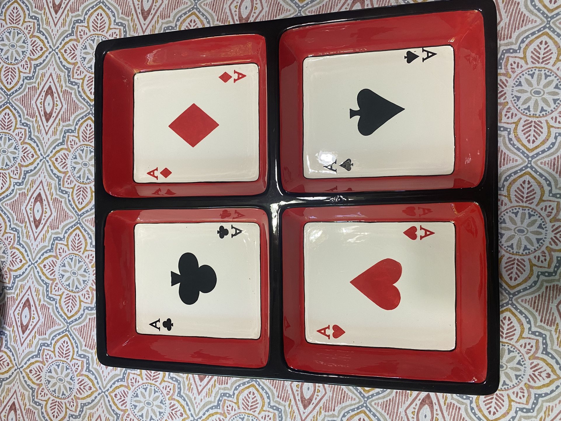 Poker Card Themed Snack Tray
