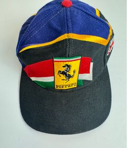 Vintage 1990s Ferrari Apex One Racing Snapback Hat Prancing Horse Cap