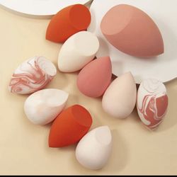 Pack Of 10 - Beauty Egg Set, Makeup Sponge Set Blender - Makeup Sponge For Found