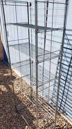 Vintage TWO 2 BAKERY BAKER FOLDING SALES RACKS WIRE RACKS FOLD FLAT 64Hx13Dx22W
