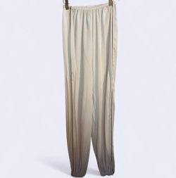 Zara PIPED TRIM SILK PANTS Size L