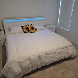 Cama LED Con Colchón 