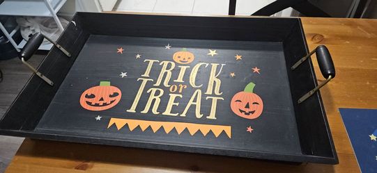 Halloween Trick or Treat Decorative Serving Tray