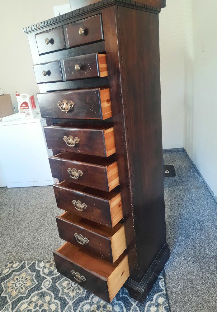 Solid Wood Tall Dresser 