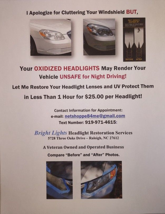 Headlight Lens Restoration
