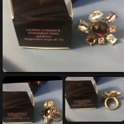 Laren Conrad Statement Ring L/xl 8-10 New