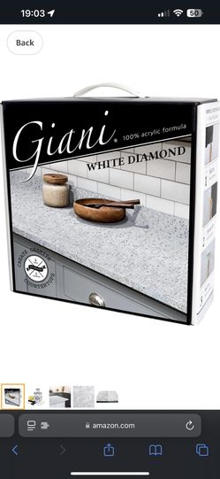 Giani Granite Countertop Paint Kit 2.0-100% Acrylic (White Diamond)