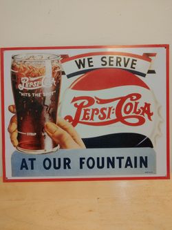 Pepsi Cola/Restaurant Wall sign. New