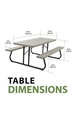 Lifetime 6-Foot Heavy-Duty Picnic Table