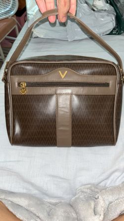 MARIO VALENTINO MONOGRAM PVC/LEATHER CLUTCH BAG