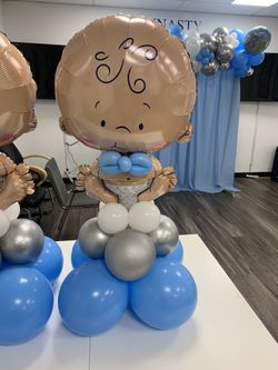 Custom made balloon centerpieces available