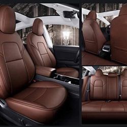 Premium Customizable Vegan Tesla Model 3 Leather Seat Covers 2017-2024