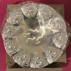 2 Silver Played Bowls 11 And 7 Inch Bmf Made In Germany