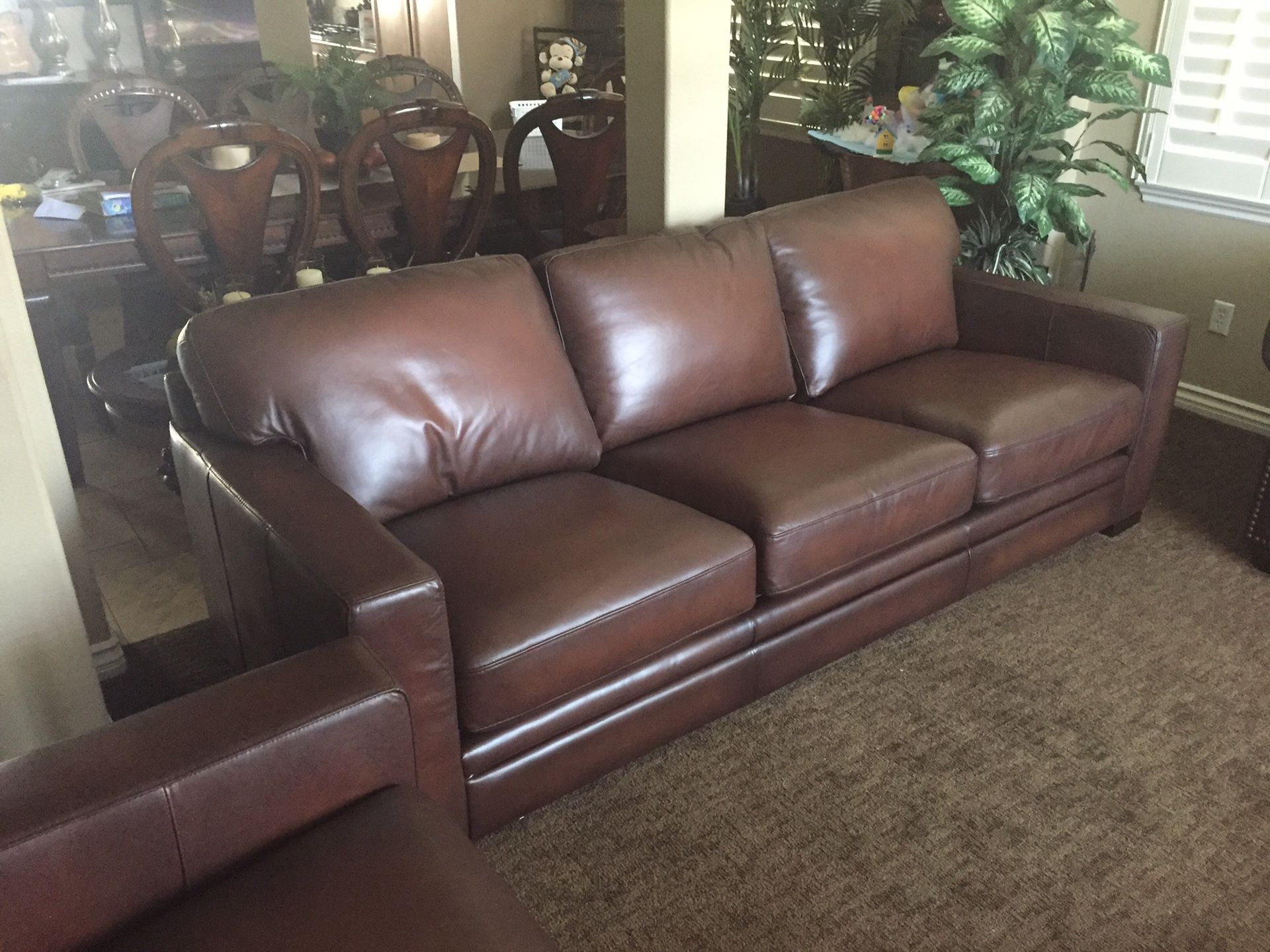 Luca 2 Piece Leather Sofa Set New for Sale in Corona, CA OfferUp