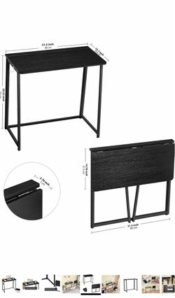New in box black folding desk