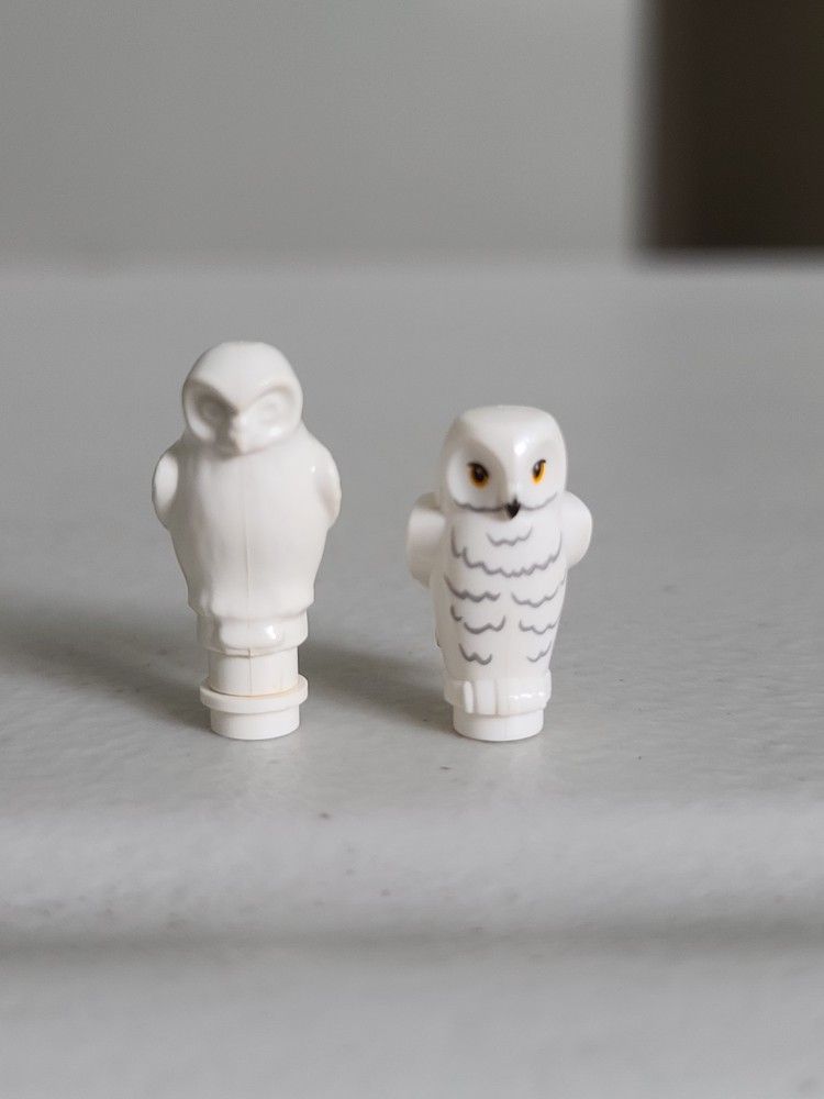 Vintage Lego Harry Potter White Owl Bird Animal Lot Minifigures x2